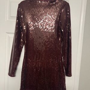 Abercrombie & Fitch Burgundy Sequin Dress